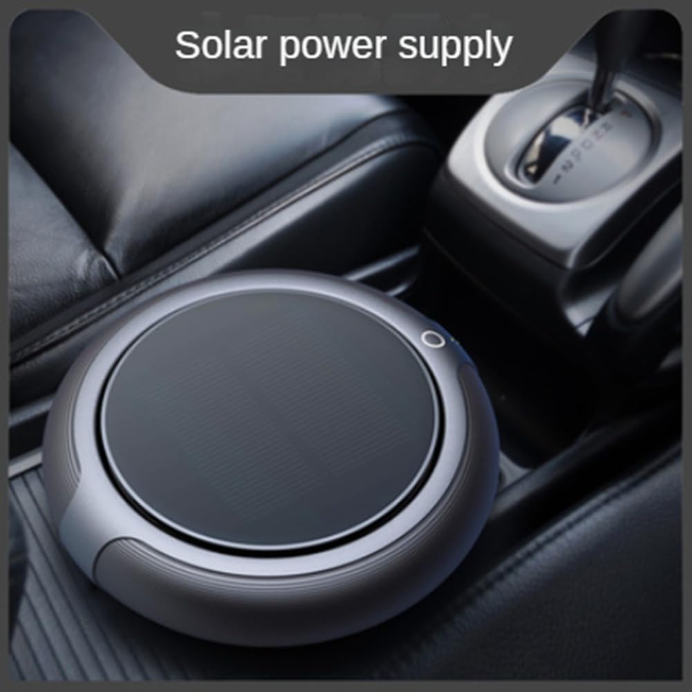Purificador de Aire para AutomóVil Ionizador de Aire para AutomóVil Filtro HEPA Desodorante de Iones Negativos Solares Ambientador Generador de USB