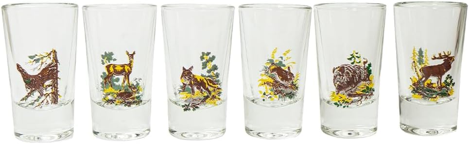Holz Jagdkanzel mit Karaffe & 6 Gläsern – Geschenkset für Männer | Flaschenhalter für Alkohol | Bar Deko | Whisky Schnaps Likör | Originelles Männergeschenk