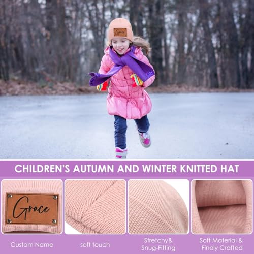 Custom Toddler Baby Beanies with Name, Personalized Baby Hat Newborn Beanie for Toddler Hat Baby Girl Boys Kids Hat4