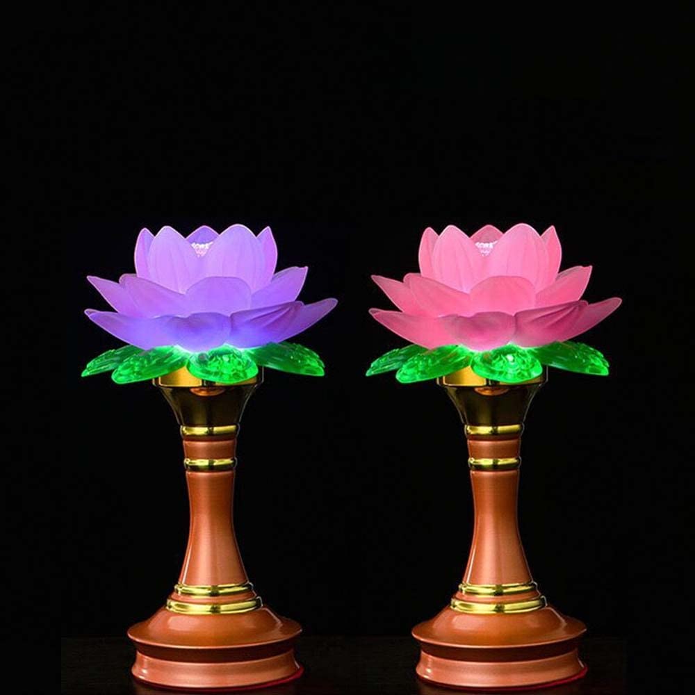 Amazon|蓮華灯 蓮花 蓮の花 仏壇 神前用灯籠 光る蓮の花 7色変化 好きなカラー固定でき 仏花 ロータス 蓮華 2個セット USB ...