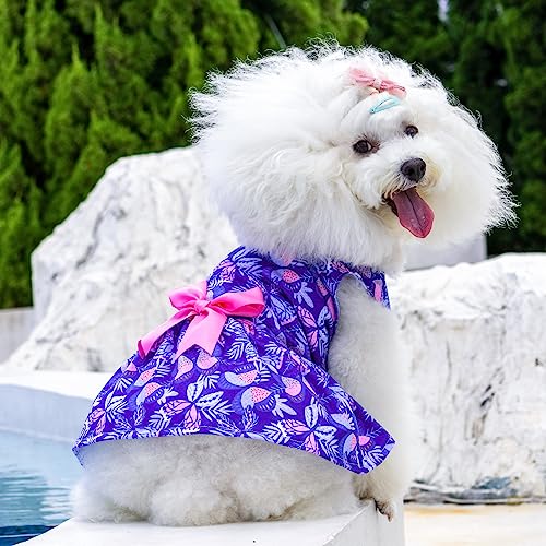 Image of CuteBone Dog Mesh Dress Puppy Sundress Pet Outfit Summer Fashion for Small Dogs Girl Cat Clothes