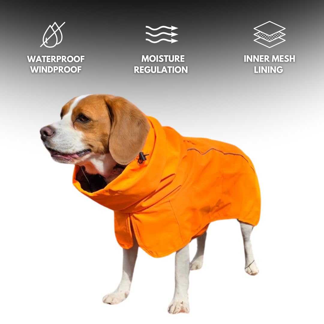 Capa De Chuva Para Cães Spark Paws - Impermeável E Refletiva