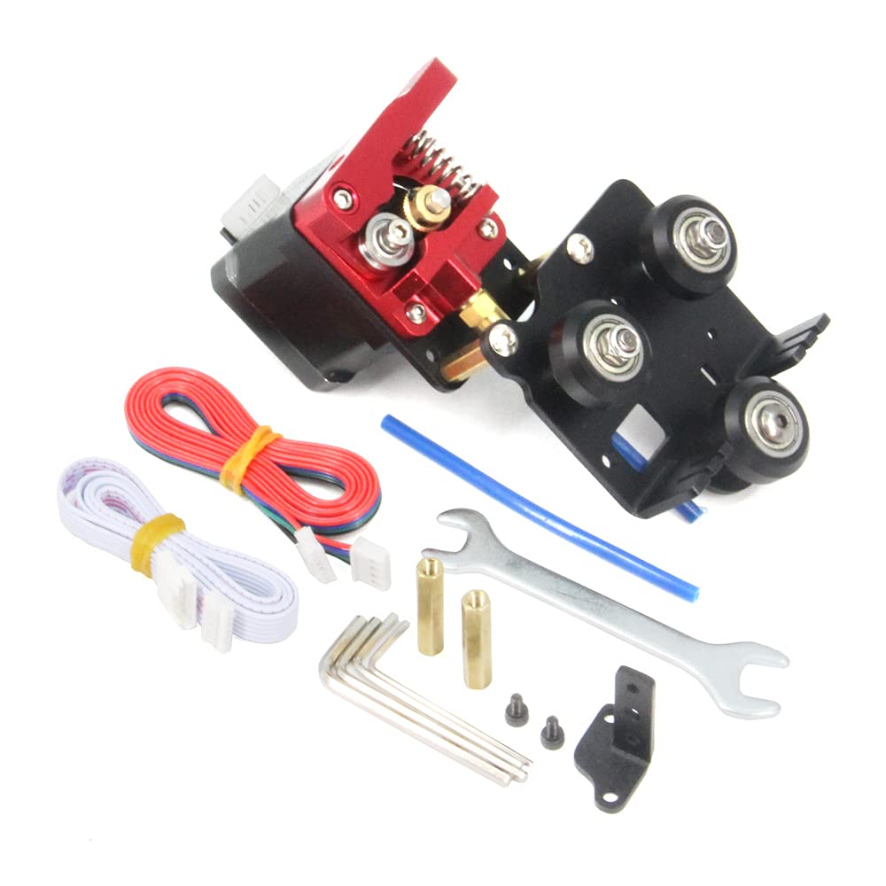 EIN-Gang-Extruder mit Riemenscheiben Upgrade Direktplatte mit NEMA17 Easy Print Flexible Filament für Ender 3 V2 Ender 3series CR-10series (Einzelextruder-Support+Motor-Kit)