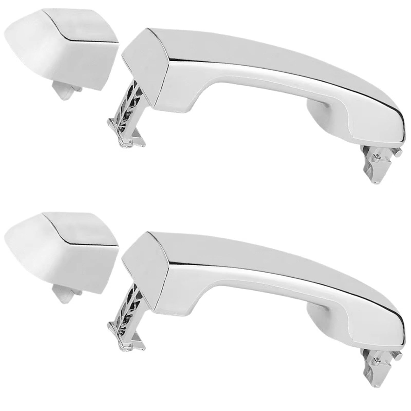 Ohkylsd 2 Piece Chrome Door Handle Car Exterior Rear Door Handle 69211-60090 For Toyota For Prado For Landcruiser Fj150 For 4Runner 2010-2017 Replacement Handles(2 Piece Chrome)