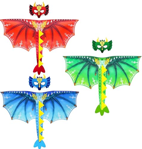 Disfraces con máscara dinosaurio para niños 6 piezas