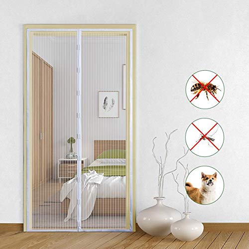 mewmewcat Cortina anti-inseto de faixa 100 * 210 CM portátil leve e automática fechada de tecidos nã