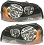 Evan-Fischer Headlight Set Compatible with 2003-2014 Volvo XC90 Left Driver and Right Passenger Side Halogen With bulb(s)