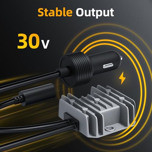 Image of 12V Power Cable Starlink Mini Car Adapter with Cigarette Lighter Plug, Starlink Step up Converter 10V-28V to 30V for RVs, Cars and Boats