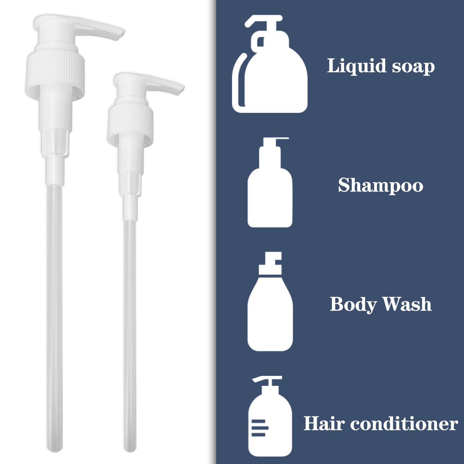 Produktbild von 8er-Set Dosierpumpen – 24/410 & 28/410 – Für 2,0 & 2,5 Cm Flaschenhälse – PP, 17 Cm Rohr – Wiederverwendbar