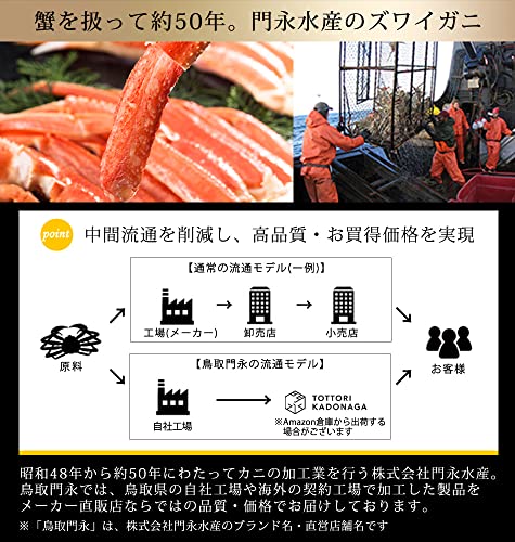 門永水産 カット済み生ズワイガニ700g(総重量1kg)x2セット の商品画像 3
