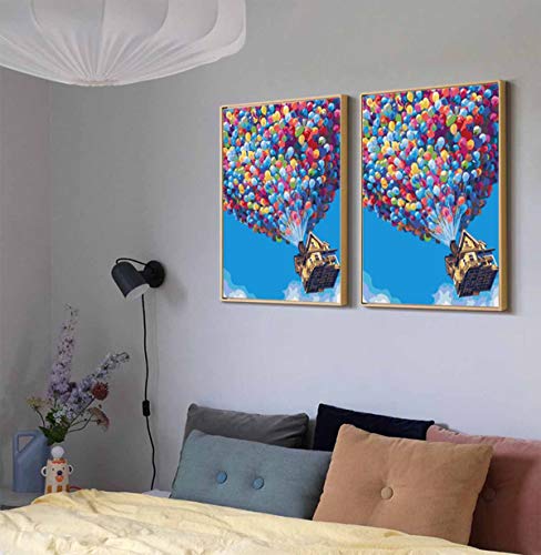 TARATH Malen Nach Zahlen Erwachsene Kinder,DIY Handgemalt Ölgemälde Kits auf Leinwand Geschenk für Freund Weihnachten Geburtstag Home Haus Deko-Ohne Rahmen 40 * 50 cm(Bunte Ballons) – Bild 4