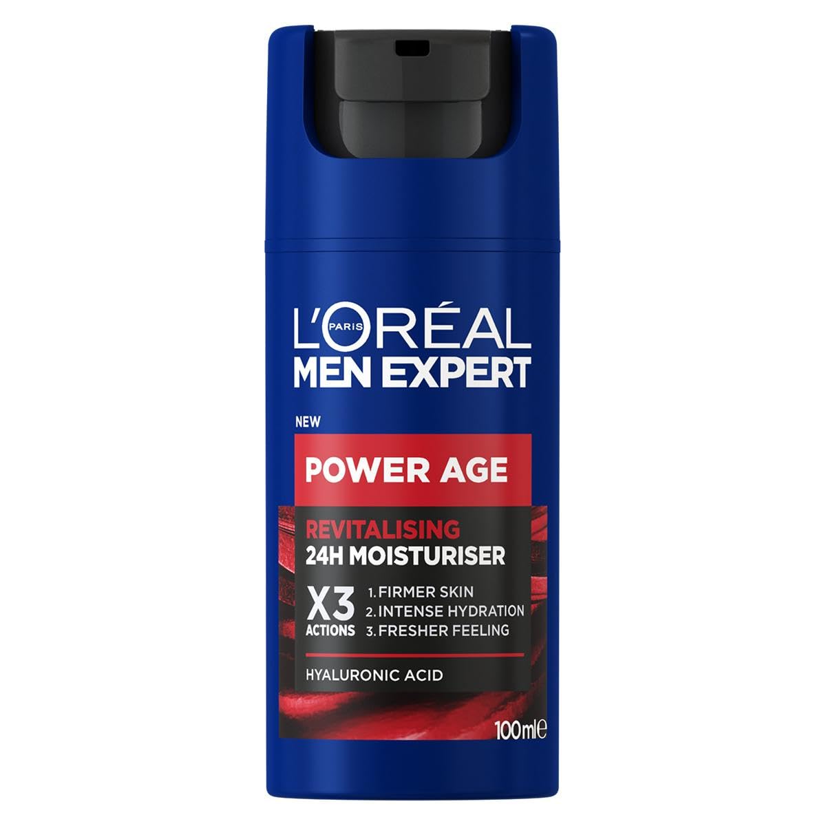 L'Oréal Paris Men Expert, Crema Rivitalizzante Power Age, 24H Idratazione, Con Acido Ialuronico, 100 ml