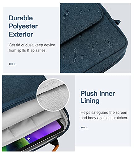 MoKo 9-11 Inch Tablet Sleeve Bag Handle Carrying Case with Shoulder Strap Fits 11inch iPad Air M3, iPad A16 2025, Pro 11 inch, iPad 10/9/8/7th Gen, Tab S8/S9 11", Indigo
