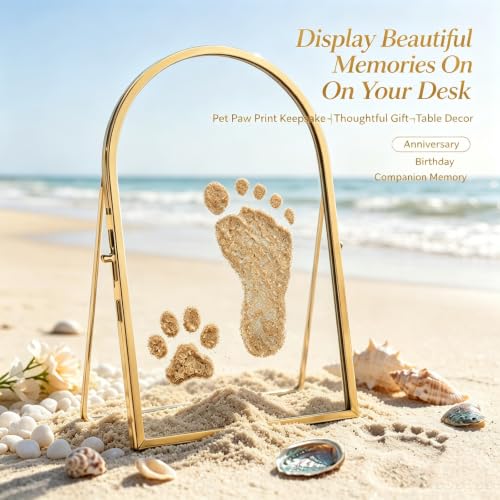 Kits de impresión de manos de vidrio de doble cara DIY handprint display floating frames M 3