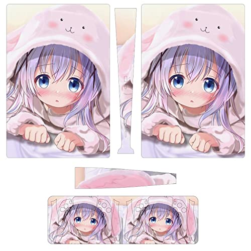 PS5 スキンシール ごちうさ チノ PS5 Sticker デジタル版 PlayStation 5 スキンシール 保護カバー 本体 コントローラー スキンフィルム カバー ステッカー 気泡防止 汚れ防止 保護シール 全面保護 プレイステーション 5 側面