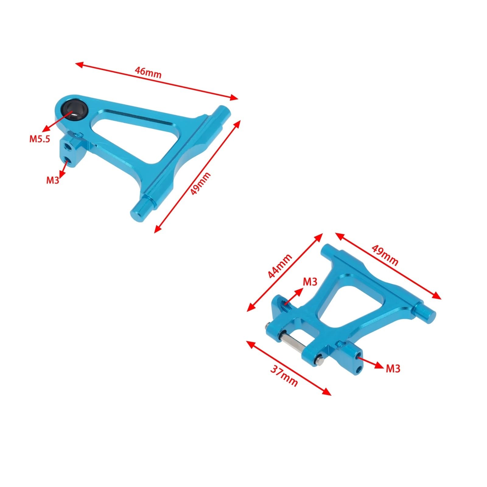 para Tamiya para TT02 1/10 Brazos Suspensión Modificación Metal Kit Accesorios Dirección Piezas Mejora Coche RC Piezas