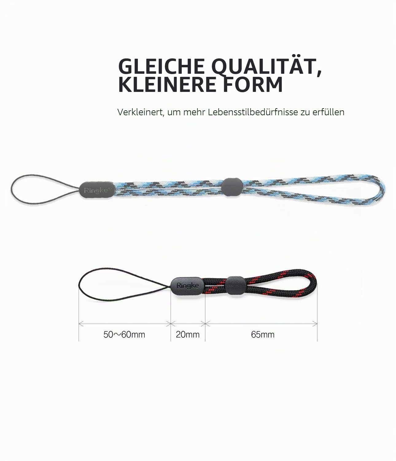 Ringke Finger Halter Fingerschlaufe [4 Stück] Kurze Handschlaufe Kompatibel mit Smartphone, Handy, Handyhülle, Schlüssel, Kamera und Mehr