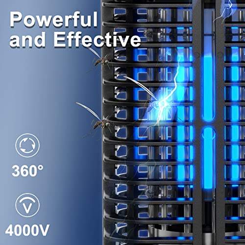 Homesuit Bug Zapper Indoor and Outdoor 20W, High Powered 4000V Electric Mosquito Zapper, Waterproof Mosquitoes Trap Outdoor, Electronic Mosquito Killer, Insect Fly Trap for Home Backyard Patio