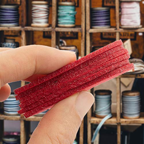 Summer-Ray 100 Stück rote Filzherzen, lasergeschnitten, 2 mm, für Scrapbooking
