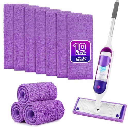 HOMEXCEL Microfiber Mop Pads 10 Pack for Swiffer PowerMop 13"-15" Washable