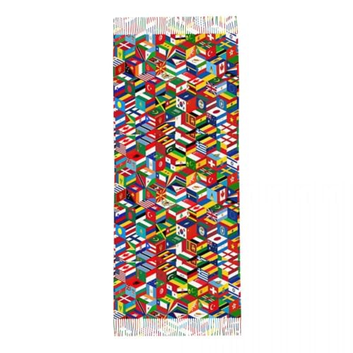 Women Winter Scarves Shawls - Novelty Countries National Flag 3D Print Printed Scarves Wraps Ladies Soft Warm Tasse2