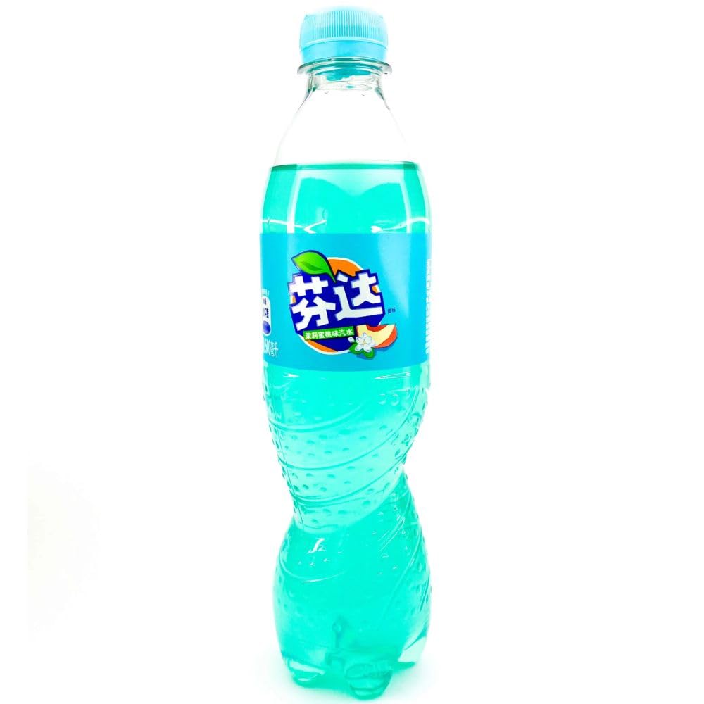 ArBo-Living Quality Fanta White Peach 500 ml - Intenso sabor a melocotón blanco con jazmín - Edición China - Jazmín de melocotón con ácido carbónico fino - Botellas de PET
