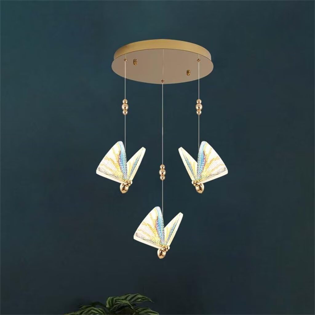 Lustre papillon salle à manger LED 40W 8 lumières pour îlot cuisine