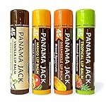 Panama Jack Sunscreen Lip Balm - SPF 45, Flavor Pack, Broad Spectrum UVA-UVB Sunscreen Protection, Prevents & Soothes Dry, Chapped Lips (Dreamsicle/Vanilla/Tropical/Mango)