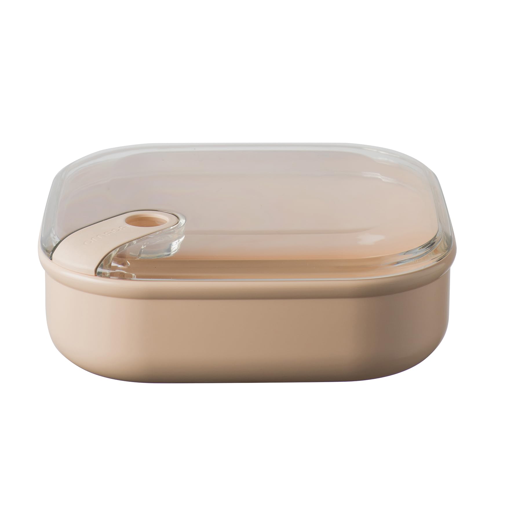 OMADA Design: Luftdichter quadratischer 1-Liter-Aufbewahrungsbehälter mit transparentem Deckel (Pull Box Line)