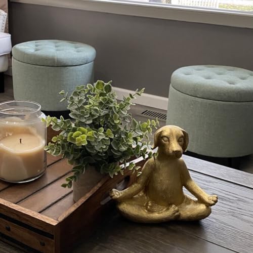 Estatua Decorativa Perro Yoga Meditación 10 cm miniatura 6