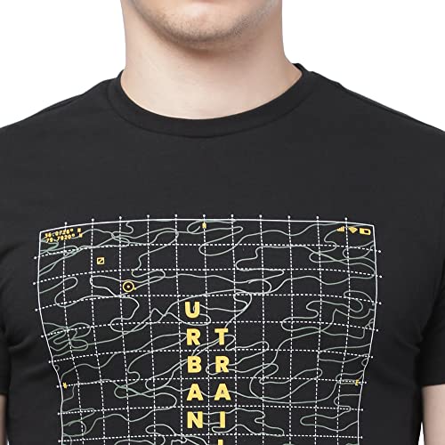Image of Wrangler Men Black Graphic Regular Fit T Shirt