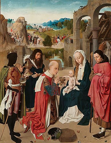 Tableau l'Adoration des Mages : habillez vos grands murs vides avec un art mural 60x90