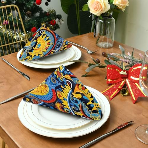 Servilletas de Tela Mexican Talavera Set de 6 miniatura 3