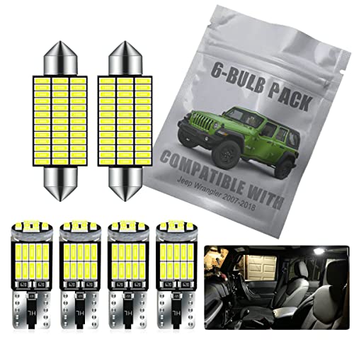 Kit de luces LED interior blanco para Jeep Wrangler miniatura 1