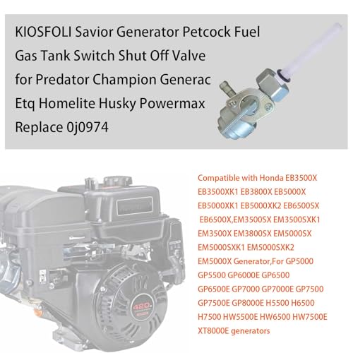 Image of Generator Gas Tank Fuel Switch Petcock Fuel Shut Off Valve for Predator Generac Generator Parts 3500w-9000w 5.5hp-16hp M16x1.5mm 2PACK