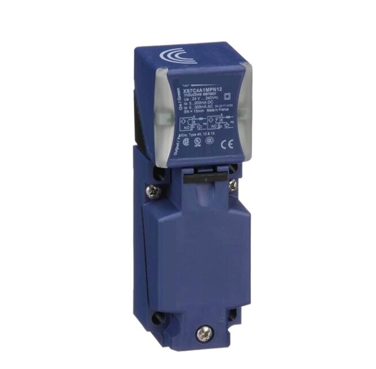 CXFCIHFT XS7C4A1MPN12 Inductive sensor, XS7, 40x40x117,sensing 15 mm, 24 to 240 VAC/DC, terminals