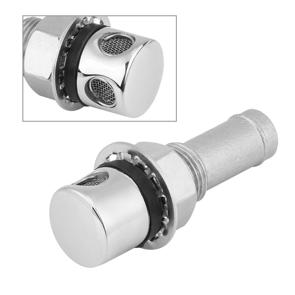 Boot Kraftstoffentlüftung, Edelstahl Marine Boot gerade Kraftstoff Gastank Entlüftung mit Montage Dichtung Hardware Fitting