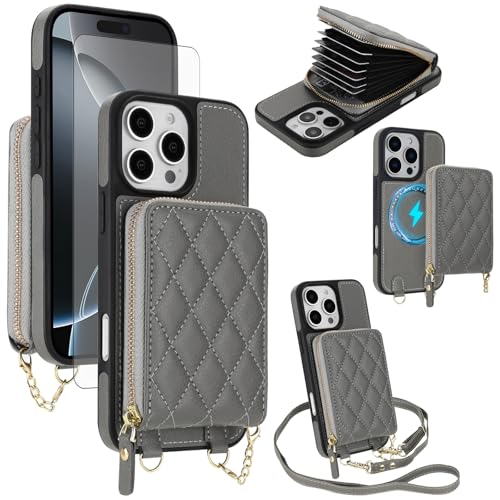 Coque iPhone 16 Pro Max protège écran antichoc gris pour éviter chutes et vol RFID
