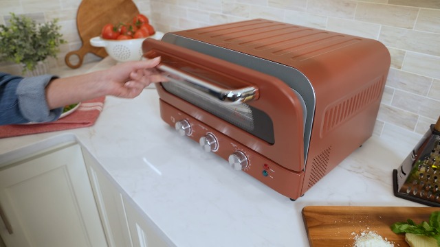 Image of WILLOW Eco Series Electric Indoor Pizza Oven - 1800W, 5 Presets, Heats up to 750F, Countertop Pizza Maker with 12 inch Ceramic Stone for Pizzeria-Style Crust, Scraper and Cutter Included Horno Para Pizza