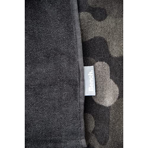 Bench Strand- und Saunatuch, Nature Inspired, 80x180 cm, 100 % Baumwolle, Velours, Mit Aufhänger, Farbe: Grau Tarnmuster, Art.Nr.: 6112608537