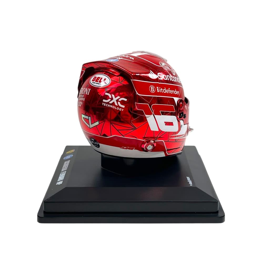 Spark Scuderia F1-Team, offizielles LookSmart-Modell, Charles Leclerc 2024 Special Edition USA Singapur GP 1/5 Scale Mini Helm, Rot