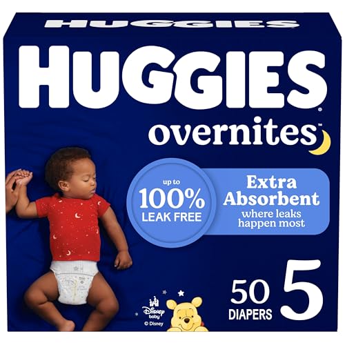 Image of Huggies Overnites Size 5 Overnight Diapers (27+ lbs), 50 Ct, Packaging May Vary