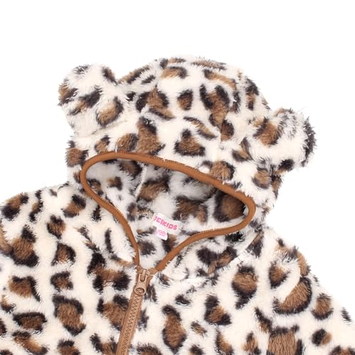 Image of Toddler Girls Boys Fleece Hoody Jacket Zip Up Teddy Coat Warm Winter Outwear
