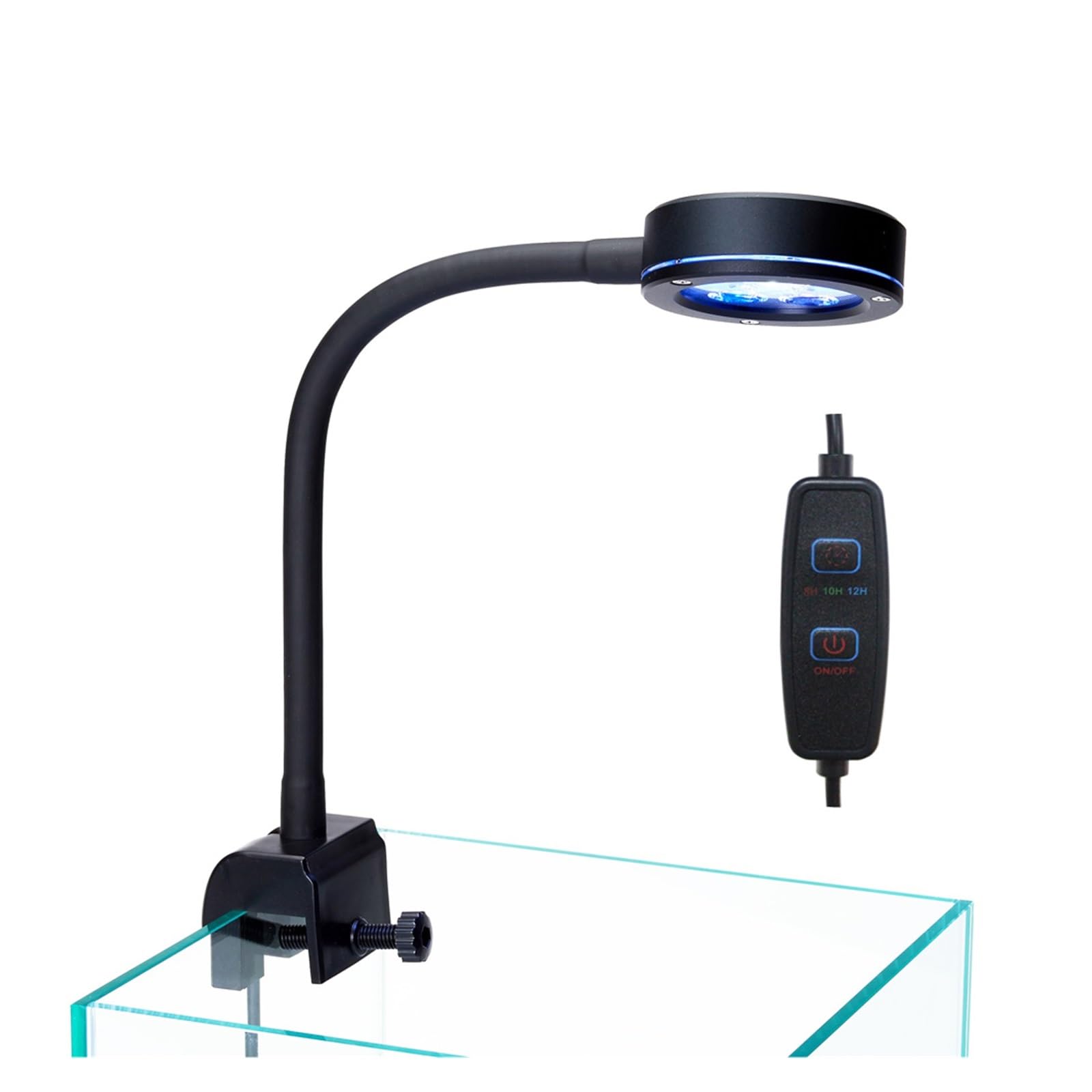 Aquariumlicht, 18W Aquarium LED Licht Marine Korallen SPS LPS Aqua Meer Riff Tank Blau Weiß Anfänger for 30-50cm Kleine Meerwasser Tank(Q2-B timer)