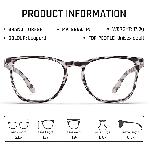 Image of TOREGE Safety Glasses, Safety Goggles Protective Eyewear With Anti-Fog And Anti-Blue Light Lenses For Nurse Women (Leopard & Yellow)
