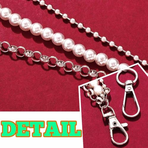 Pearl Pants Chain Silver Layered Jean Chain Hip Hop Wallet Accessories for Women and Men4
