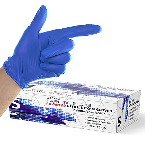 Powder Free Disposable Nitrile Gloves Large -100 Pack, Blue -Medical Exam Gloves
