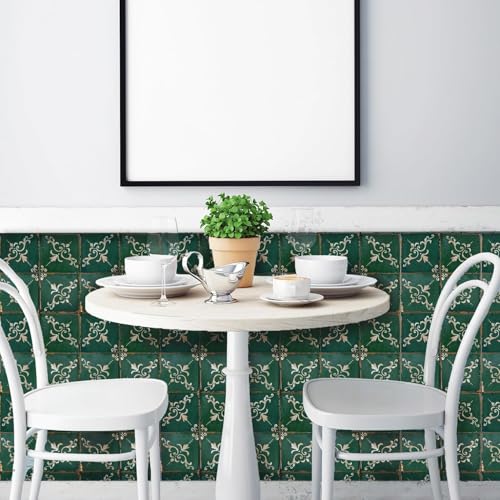 Image of 40 PC Pack (6 X 6) Thin Art Artistic Bohemian Peel and Stick Wall Sticky Backsplash Vinyl Waterproof Removable Tile Sticker Decals for Bathroom & Kitchen, (G, 6X6)