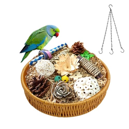 ExcyphrXyf Bird Toy Parrot Toys Rattan Bird Foraging Box for Cockatiels,Parakeets,Conures,Love Birds & Small to Medium Parrots - image 7