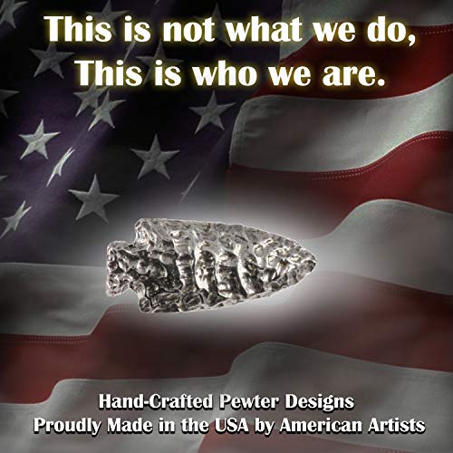 Handcrafted Hunting Arrowhead and Broadhead Pins with Turkey, Deer, Elk, Black Bear, or Carp - Pewter, Copper, Gold, Hand Painted - Made in The United States4